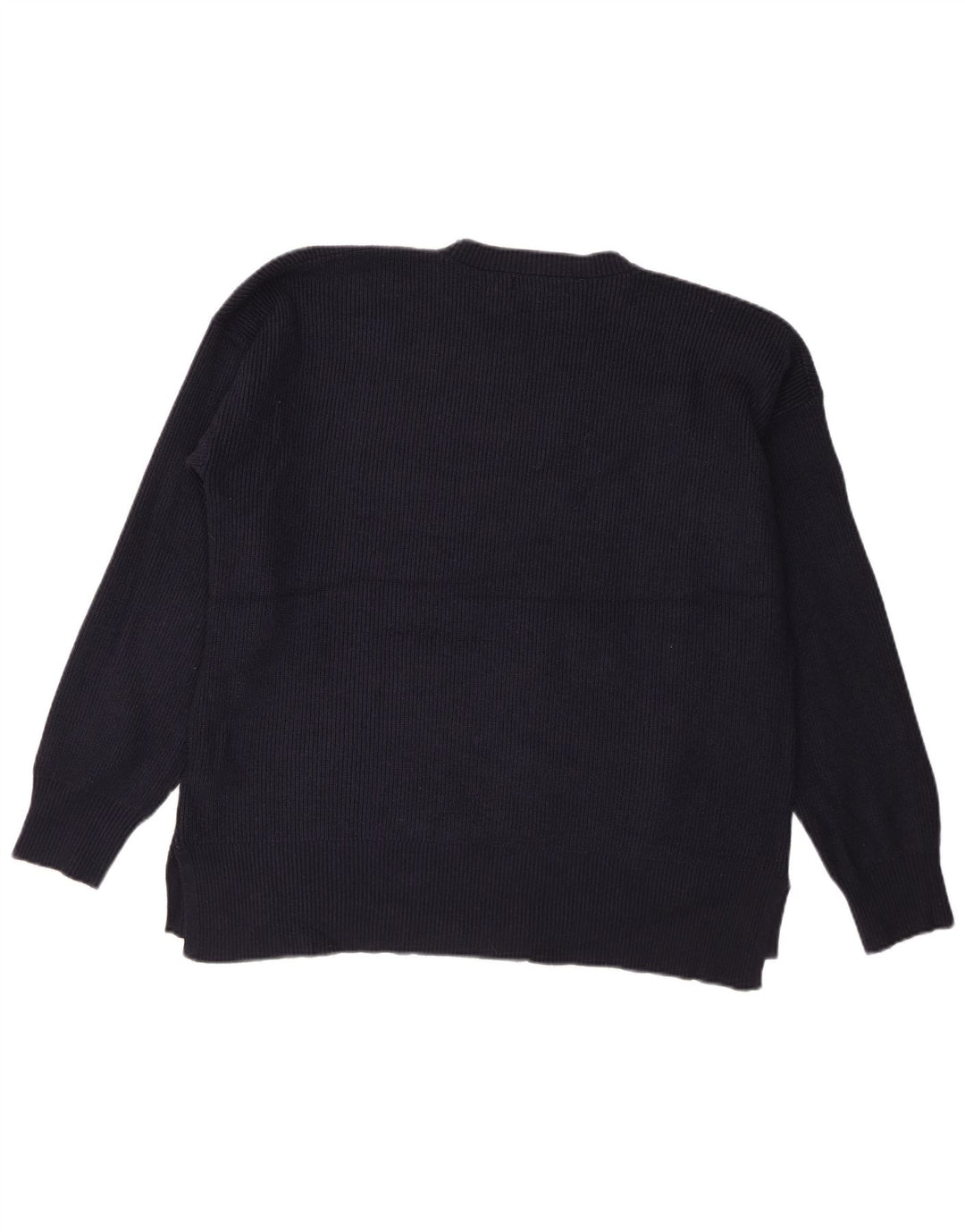 Maglione maglione girocollo da uomo Marks & Spencer grande in viscosa blu navy