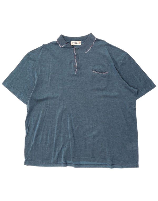 Polo da uomo Missoni Sport 2XL in cotone blu