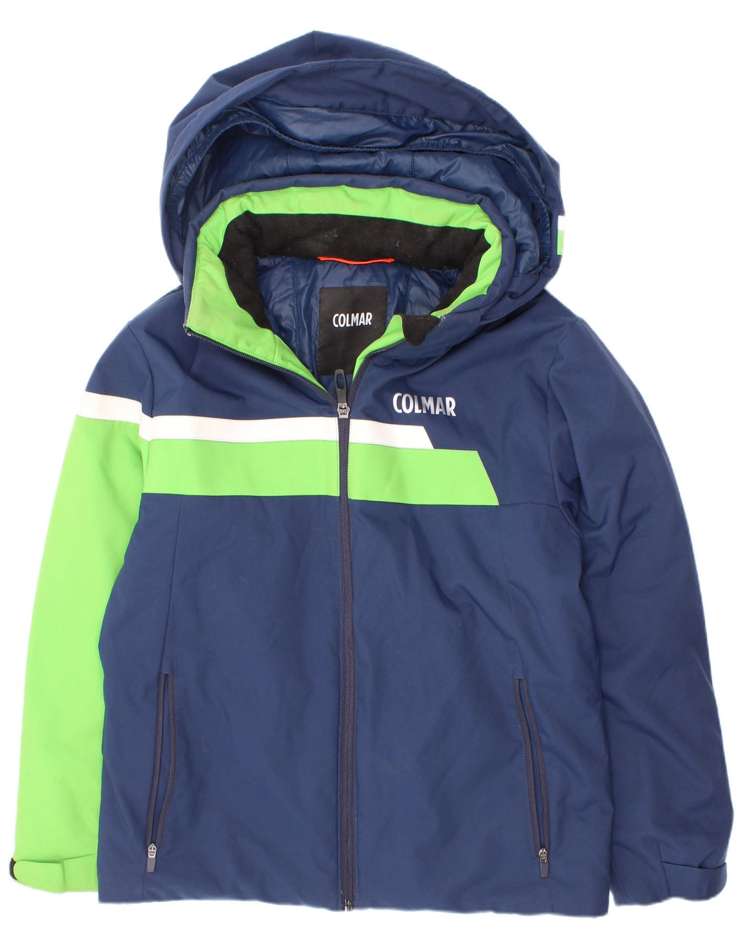 Giacca imbottita con cappuccio Colmar per ragazzi 9-10 anni in poliestere color block blu navy
