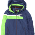 Giacca imbottita con cappuccio Colmar per ragazzi 9-10 anni in poliestere color block blu navy
