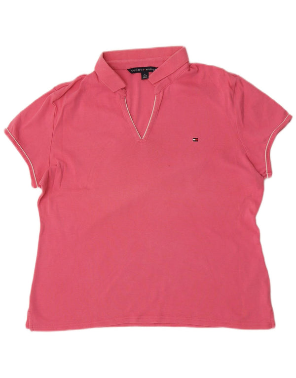 Polo da donna Tommy Hilfiger UK 18 XL cotone rosa