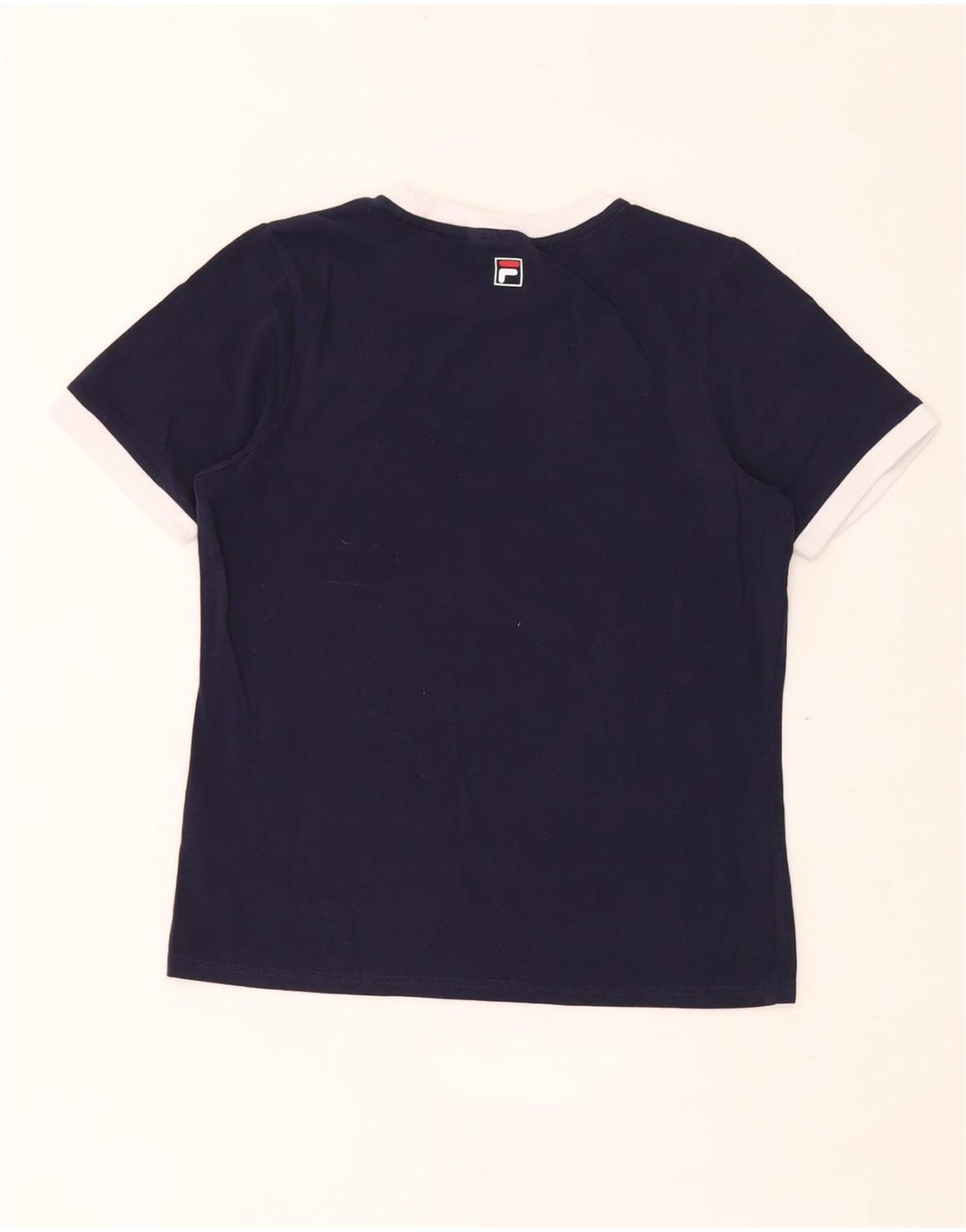 T-shirt grafica da donna Fila Top UK 14 cotone medio blu navy