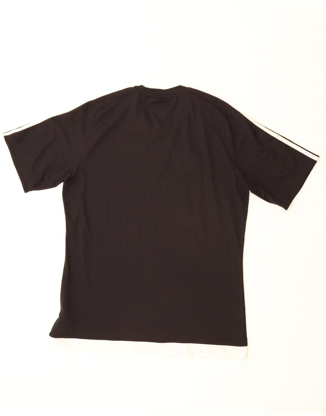 T-shirt ADIDAS da uomo Climalite Top medio nero in poliestere color block