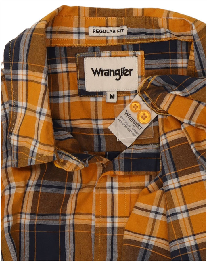 Camicia da uomo Wrangler vestibilità regolare in cotone a quadri giallo medio