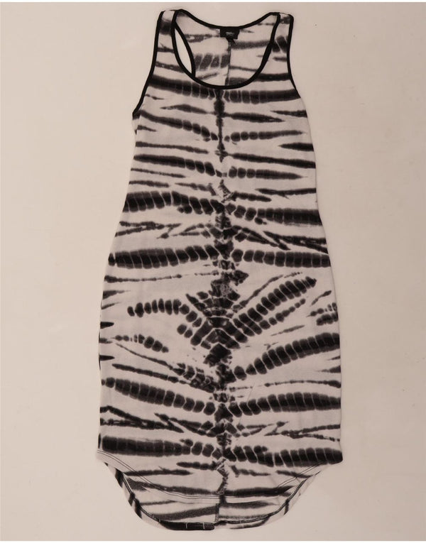 Abito t-shirt senza maniche da donna MOSSIMO UK 12 Medium White Tie Dye