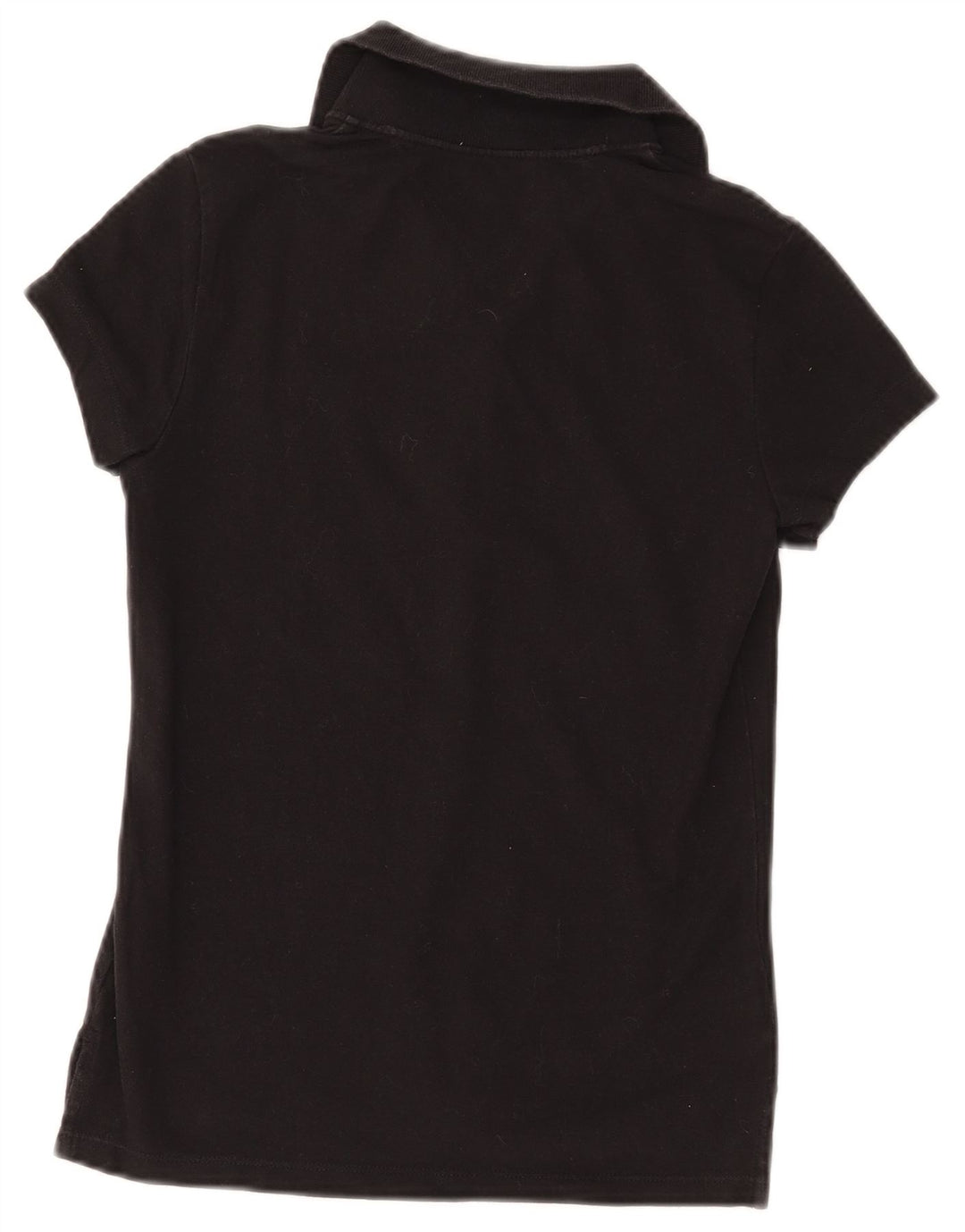 TOMMY HILFIGER Polo da donna UK 8 piccola in cotone nero