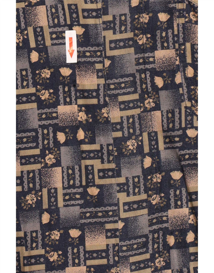 Azzurra Camicia da uomo vestibilità regolare medio multicolore geometrico retrò