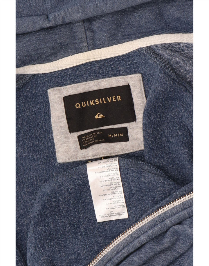 Maglione con cappuccio e zip da uomo Quiksilver in cotone blu medio