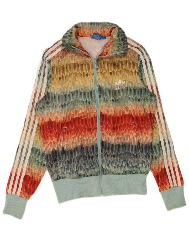 Giacca da ginnastica da donna Adidas UK 10 Small multicolore geometrica