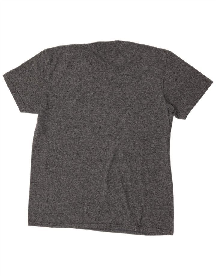 T-shirt grafica da uomo Reebok Top grande in poliestere grigio