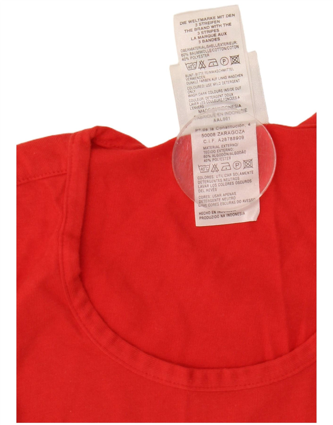 Canotta da uomo Adidas UK 36/38 piccolo cotone rosso