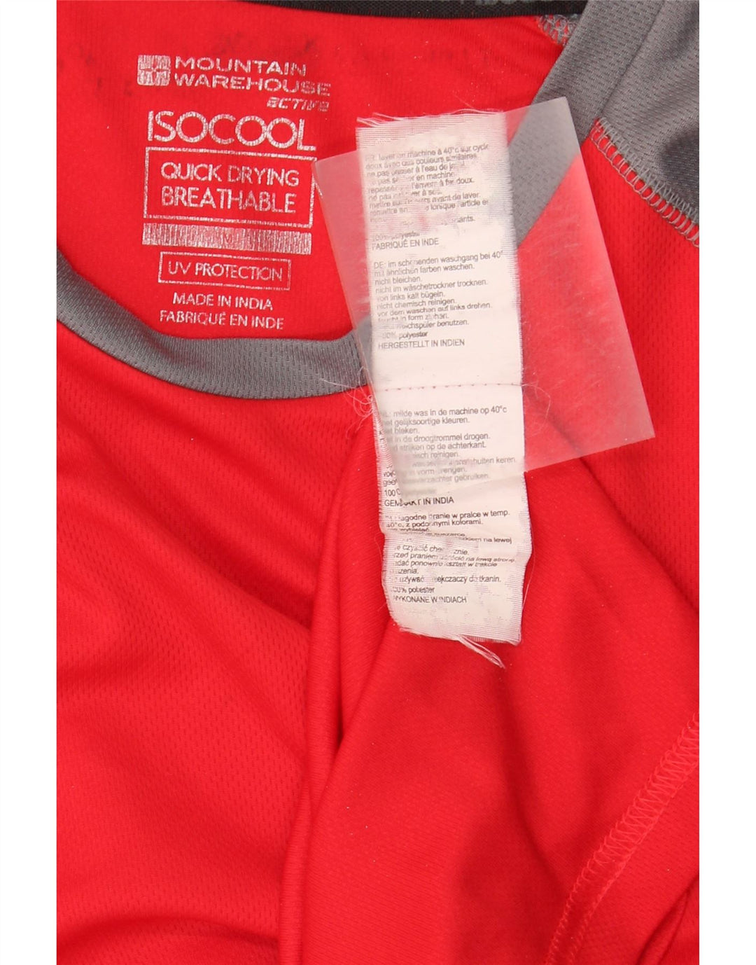 T-shirt IsoCool da uomo Mountain Warehouse Top color rosso medio
