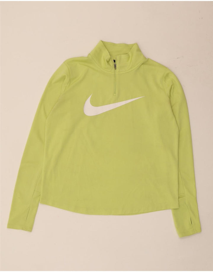 Top da tuta Nike Dri Fit Graphic Pullover da donna UK 14 Verde medio