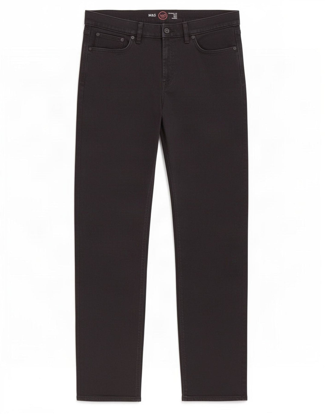 Jeans dritti da uomo Marks & Spencer W36 L33 cotone nero