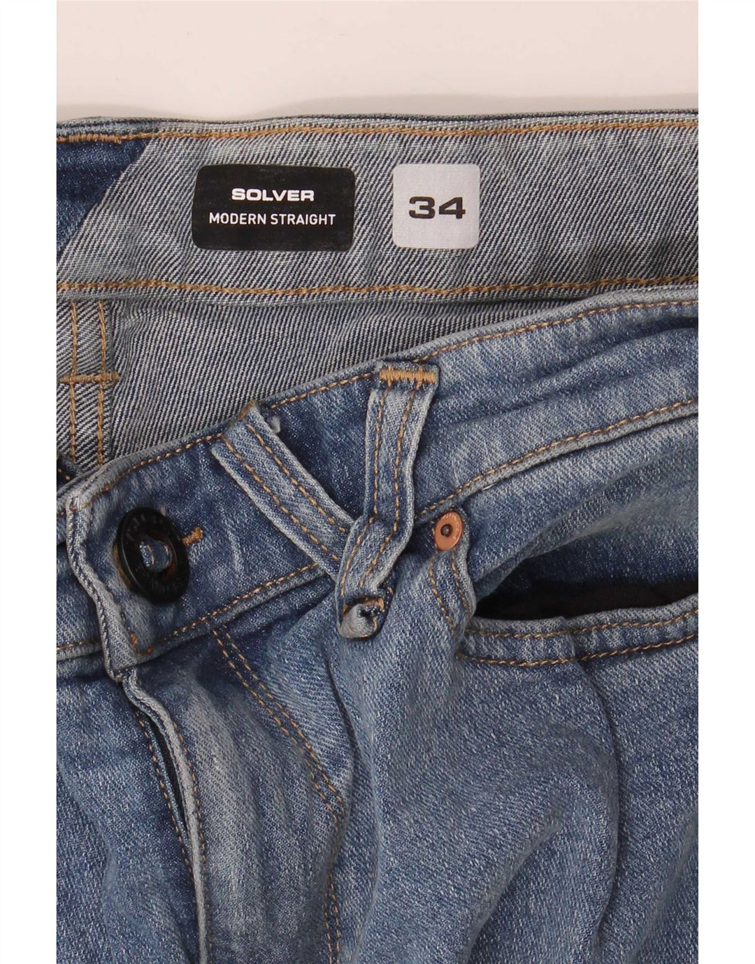 Jeans dritti Solver da uomo Volcom W34 L31 cotone blu