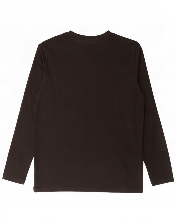 Jack & Jones Top grafico da uomo manica lunga grande Nero