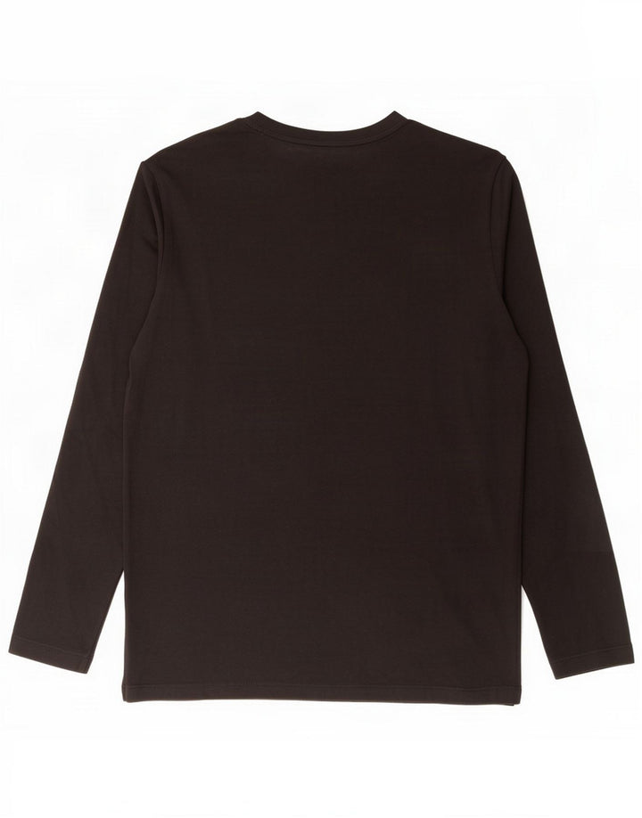 Jack & Jones Top grafico da uomo manica lunga grande Nero