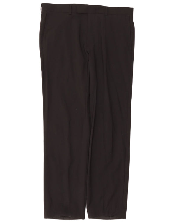 Pantaloni da abito dritti da uomo Hugo Boss W36 L33 neri