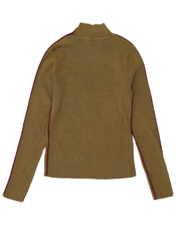 Top Zara da donna a maniche lunghe UK 14 Large in viscosa kaki