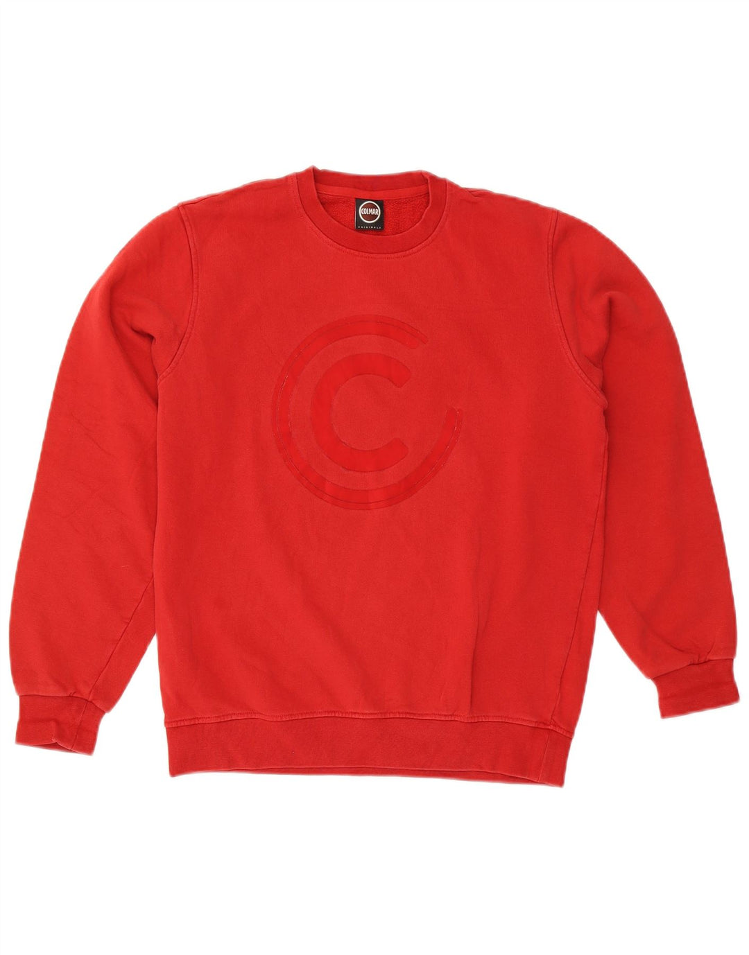Felpa grafica da uomo Colmar maglione grande cotone rosso