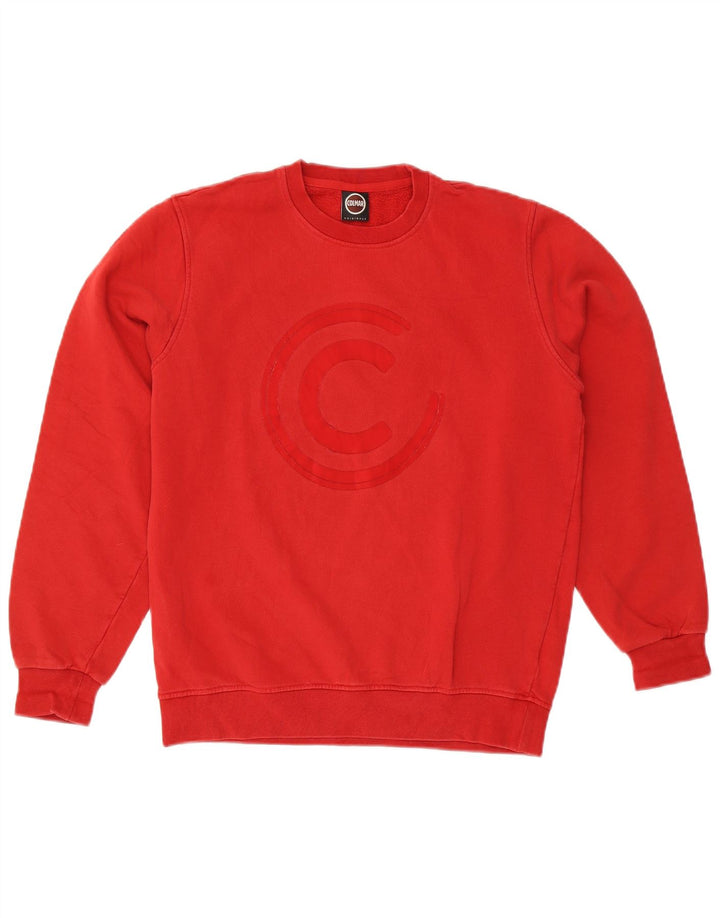 Felpa grafica da uomo Colmar maglione grande cotone rosso