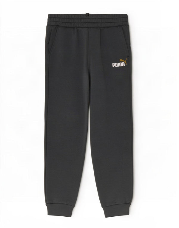 Pantaloni da tuta con grafica Puma da ragazzo, pantaloni da jogging, 13-14 anni, cotone grigio