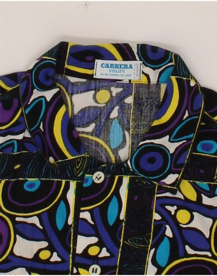 CARRERA Boys Short Sleeve Shirt 9-10 Years Multicoloured Geometric Cotton Vintage Carrera and Second-Hand Carrera from Messina Hembry 