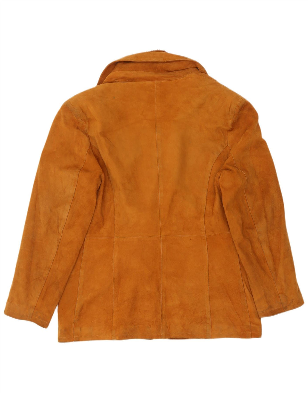 Giacca blazer a 4 bottoni in pelle scamosciata da donna Alta Moda IT 48 XL in pelle beige