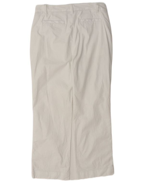 Pantaloni chino dritti da donna Marks & Spencer UK 12 medi W30 L28 bianchi