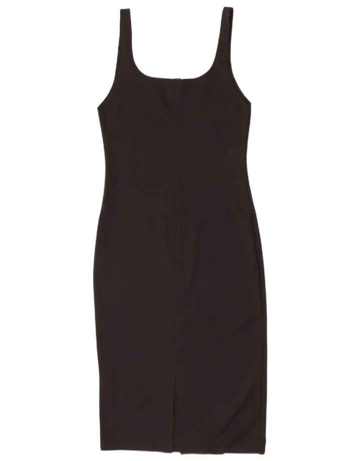 Abito aderente senza maniche da donna Zara UK 14 Large Nero Poliestere