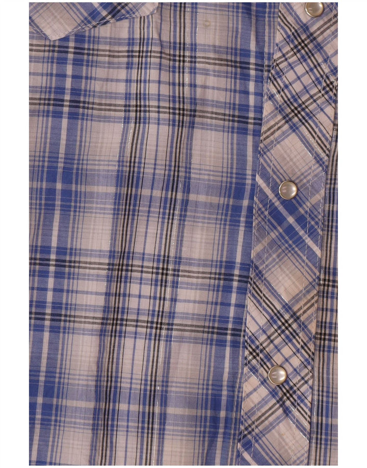 Camicia a maniche corte Western da uomo Wrangler XL scozzese blu
