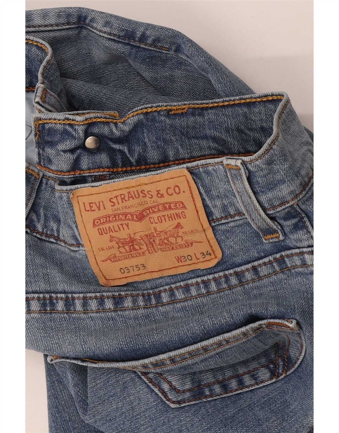 Jeans dritti da uomo Levi's W30 L34 Blu
