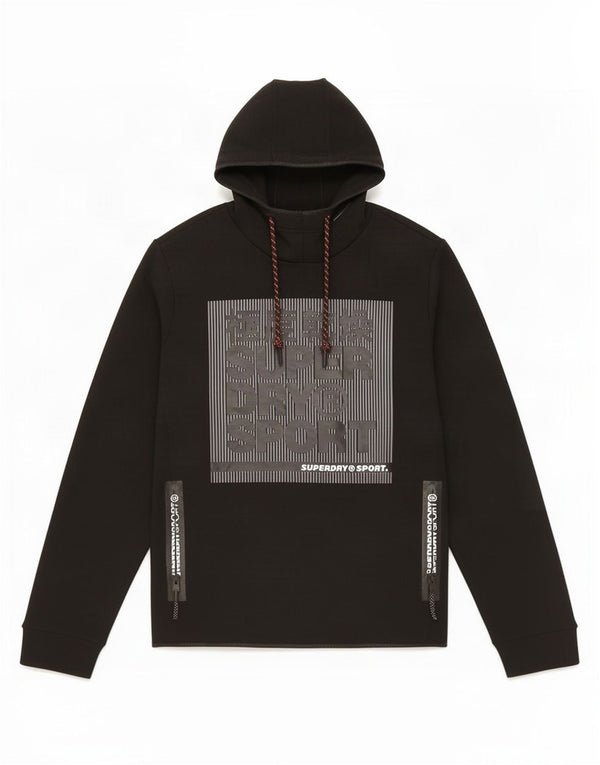 Felpa con cappuccio grafica da uomo Superdry 2XL nera