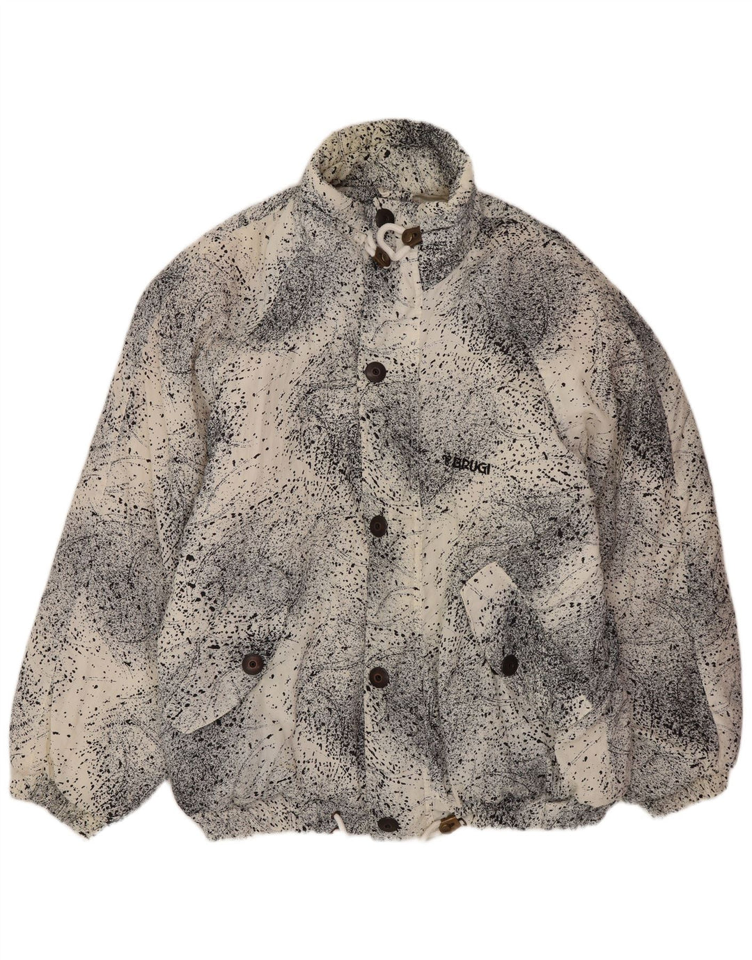 Giacca a vento da uomo vestibilità ampia BRUGI UK 32 2XS bianco sporco screziato