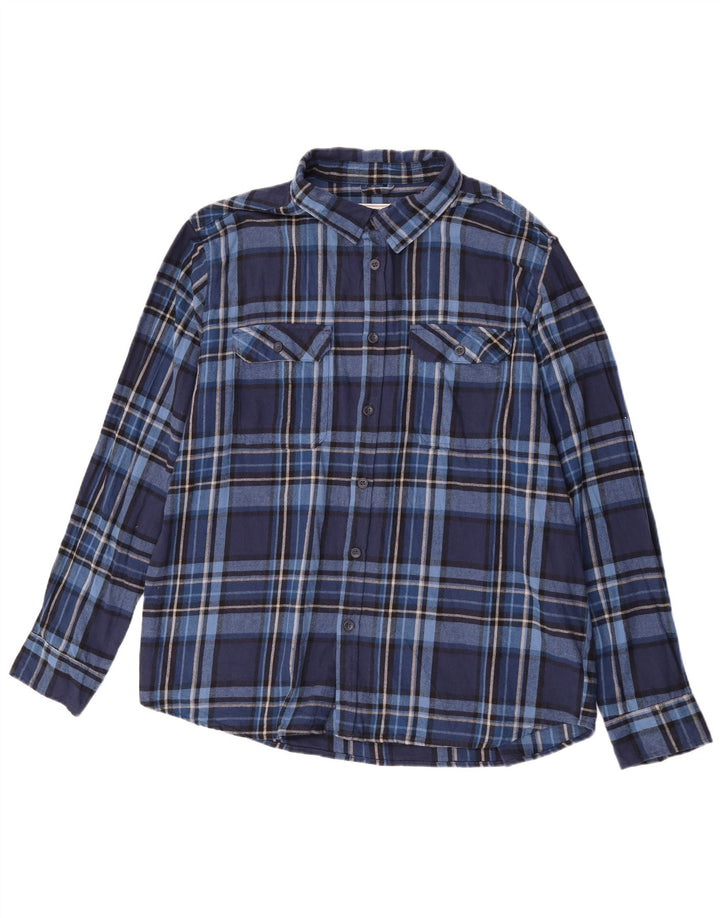 Camicia da uomo in flanella Mountain Warehouse 3XL cotone a quadri blu