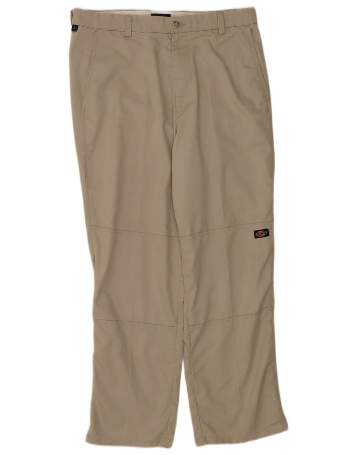 Pantaloni chino dritti da uomo Dockers W34 L30 poliestere beige