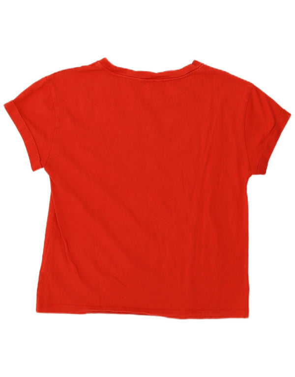 T-shirt grafica da donna Tommy Hilfiger Top UK 10 piccola rossa in cotone