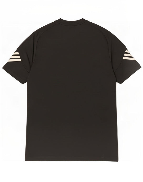 T-shirt grafica Adidas da uomo Climalite Top in poliestere nero medio