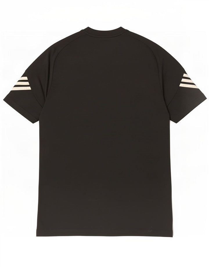 T-shirt grafica Adidas da uomo Climalite Top in poliestere nero medio