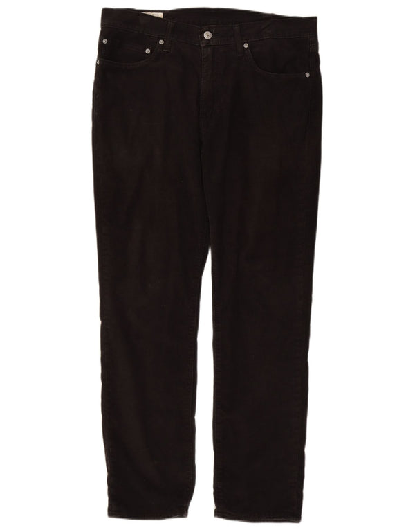 Levi's Mens Straight Corduroy Trousers W34 L30 Black Cotton