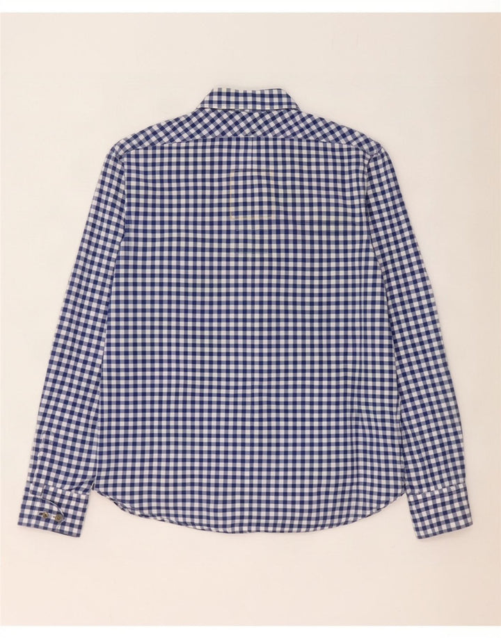 Camicia da uomo G-Star in cotone a quadretti blu medio