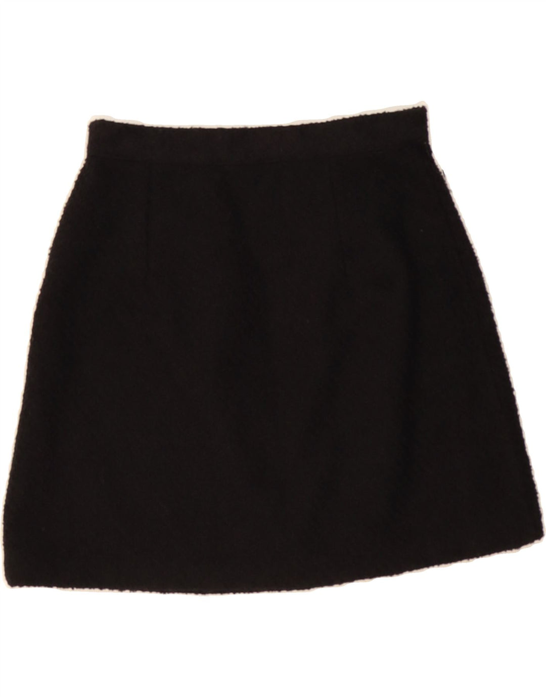 PROMOD Womens Wrap Skirt UK 8 Small W24  Black Wool Vintage Promod and Second-Hand Promod from Messina Hembry 