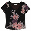 Camicetta da donna Marks & Spencer Top UK 16 Grande poliestere floreale nero