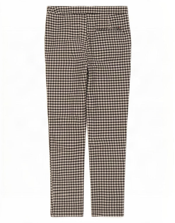 Pantaloni corti slim da donna Zara piccoli W26 L26 a quadretti blu navy