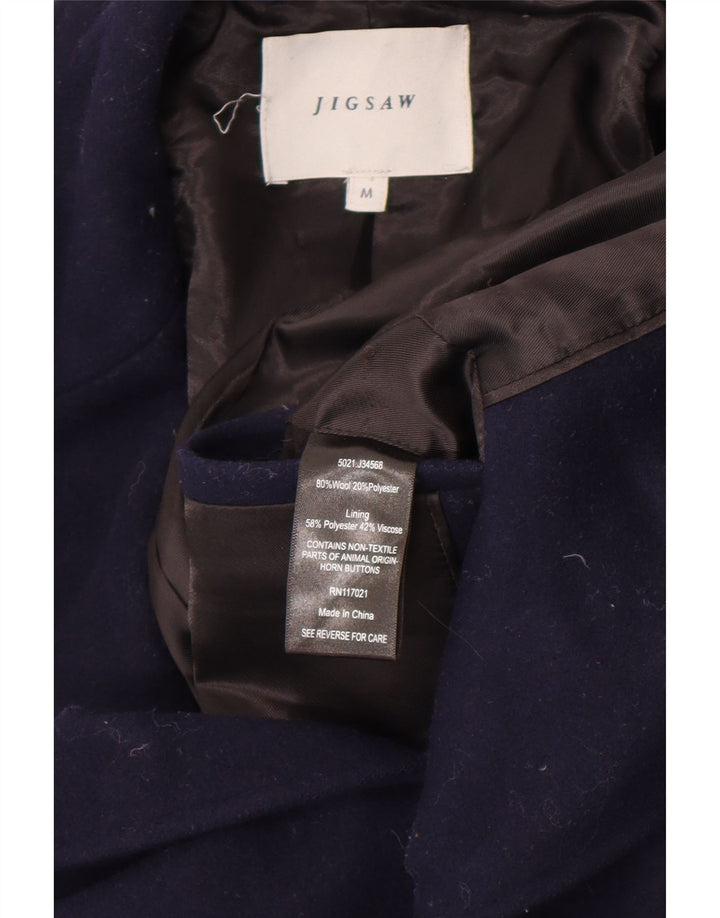 Cappotto da uomo Jigsaw UK 38 medio in lana blu navy