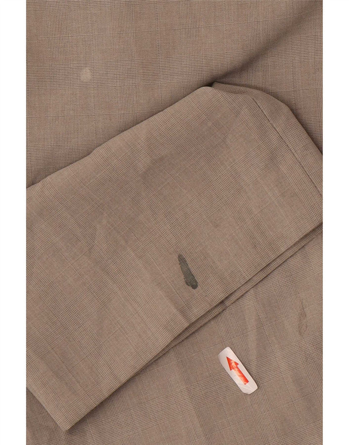 Pantaloni da abito dritti da uomo Marks & Spencer W38 L33 Poliestere beige