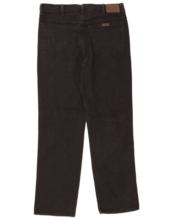 Jeans dritti vestibilità regolare da uomo Wrangler W38 L34 cotone nero
