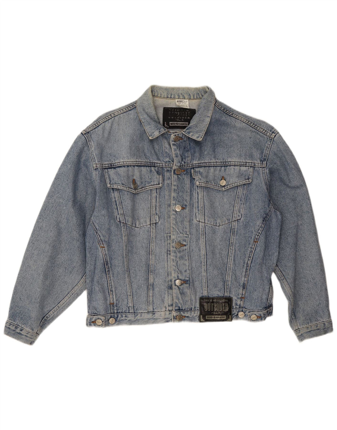 Giacca di jeans da uomo Outsider UK 40 grande cotone blu
