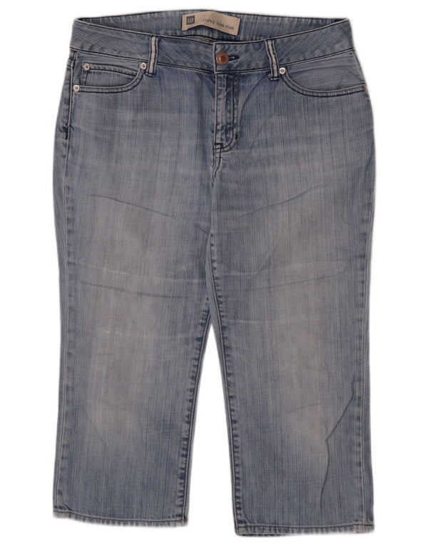 Jeans Capri curvy a vita bassa da donna Gap US 8 medio W32 L20 cotone blu