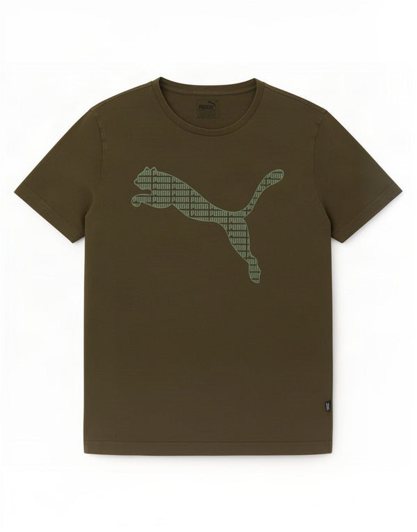 T-shirt grafica da uomo Puma Top Small Khaki